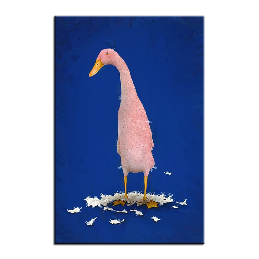 Большой размер Печать масляной живописи Лиственные утки настенная живопись