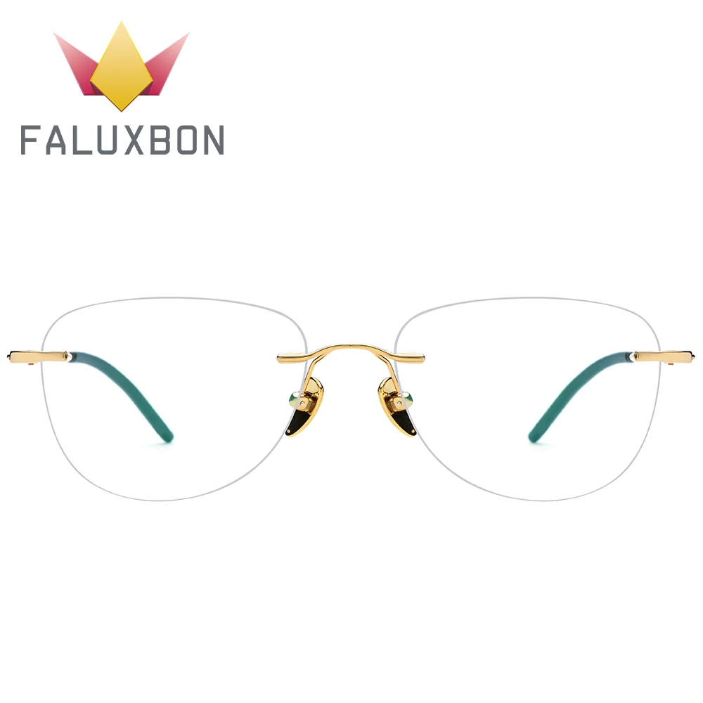 Чистый титановый рецепт очки Для женщин без оправы сверхлегкий близорукость