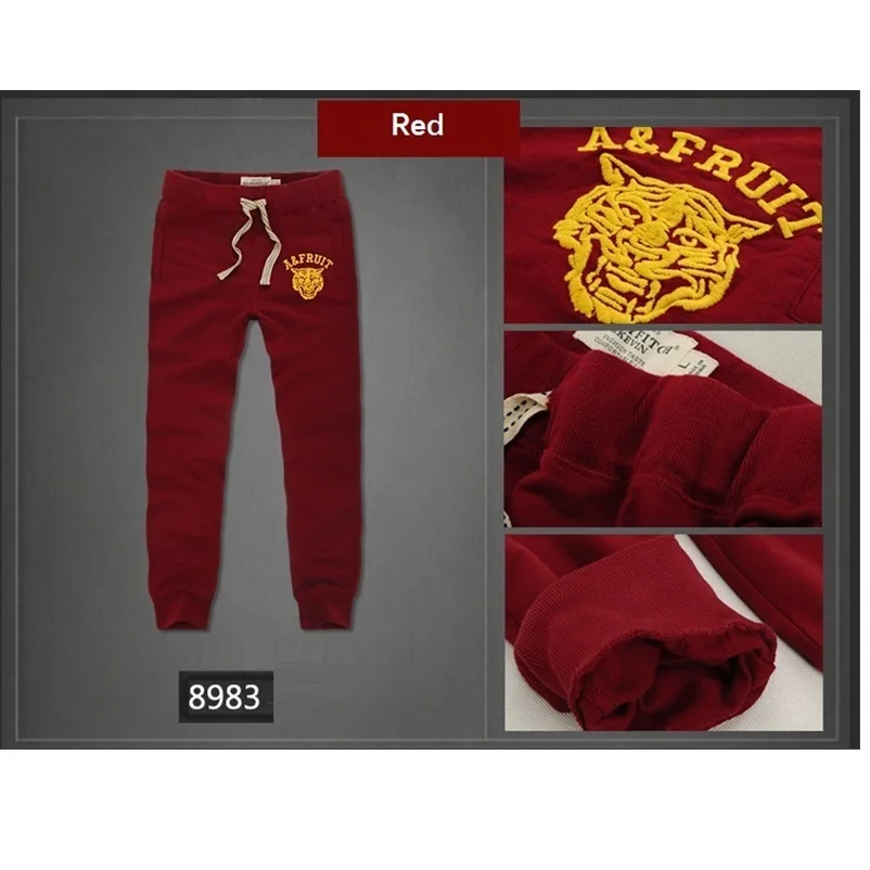 

Ctton Sweatpants men red,gray and navy color trackpants slim fit joggers