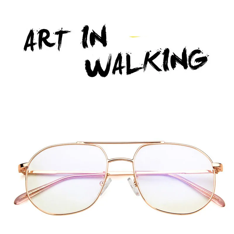 Винтажные золотистые металлические оправы для очков Мужские Женские простые