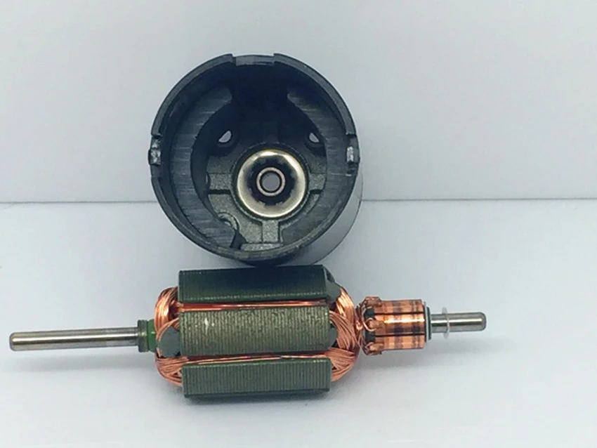 Круглый вал постоянный магнит DC Мотор 12 V 7785 rpm двигатель с угольными щетками высокий крутящий момент семиполюсный внутренний ротор диаметр вала 3 мм