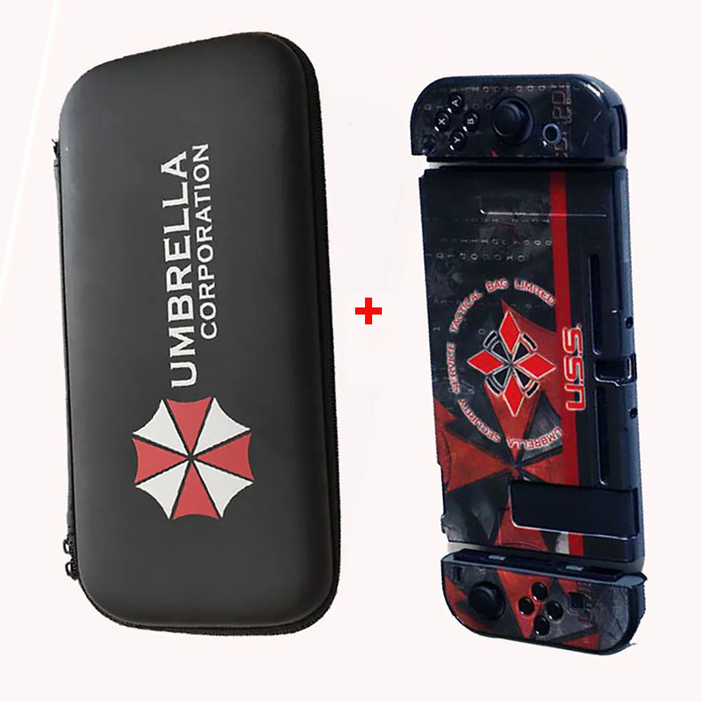 Bag and Hard Case E Аксессуары для пульта дистанционного управления, защитная сумка для переноски, чехол-держатель для JoyCon, аксессуары для игрового контроллера - Цвет: Bag and Hard Case E