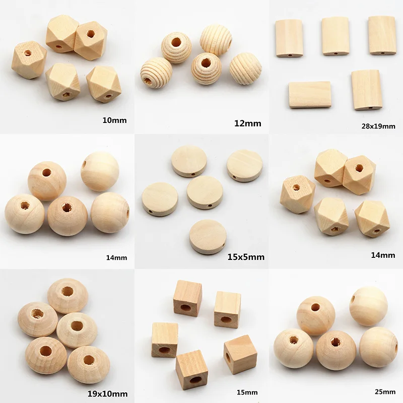 B02160-1 45 шт./лот DIY 9 стилей смешанные бессвинцовые бусины из натурального дерева подходят для ювелирных изделий ручной работы аксессуары - Цвет: B02160-1