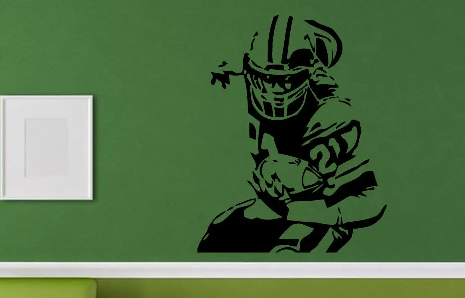 Футбольный Игрок Силуэт Цитата Наклейка на стену Декор|wall art decor|art decorwall sticker quotes |