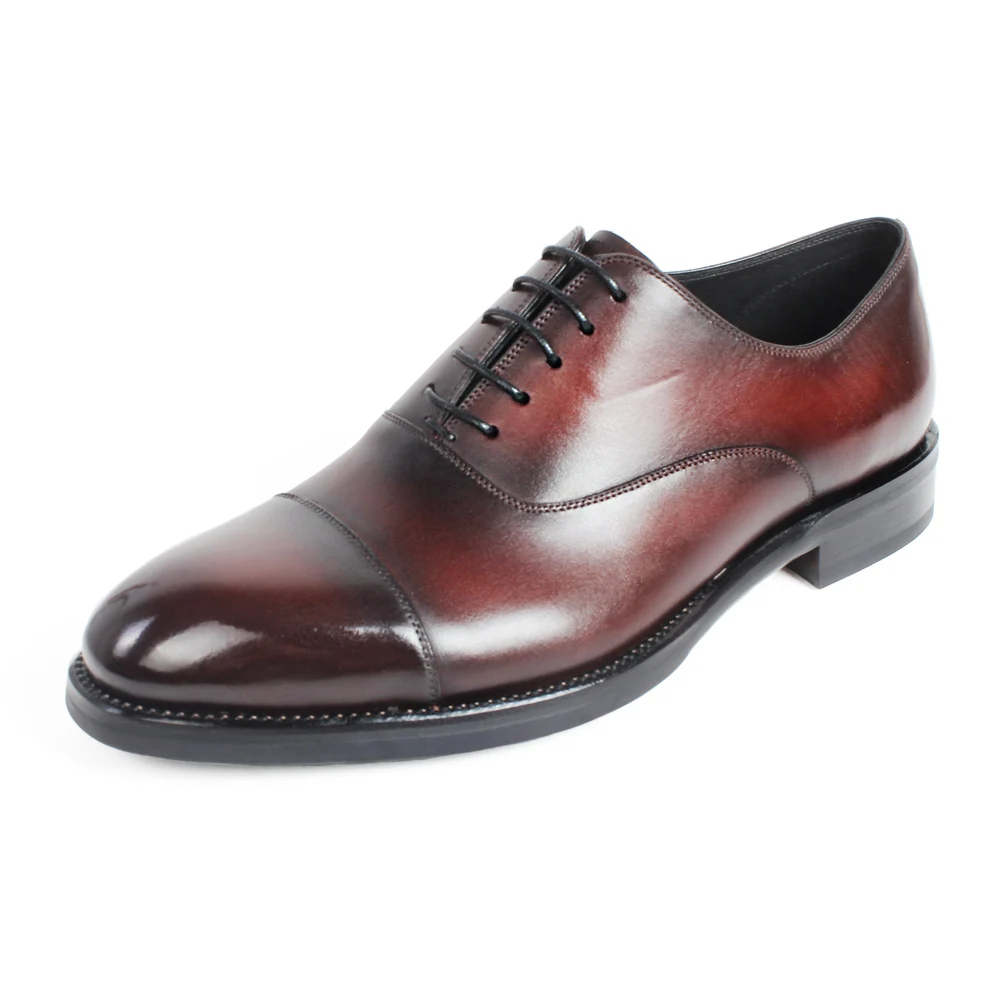 VIKEDUO Patina Oxford Dress Shoes For Men Genuine Cow Leather Shoe Male Handmade Wedding Office Mans Footwear Big Size Zapatos | Обувь