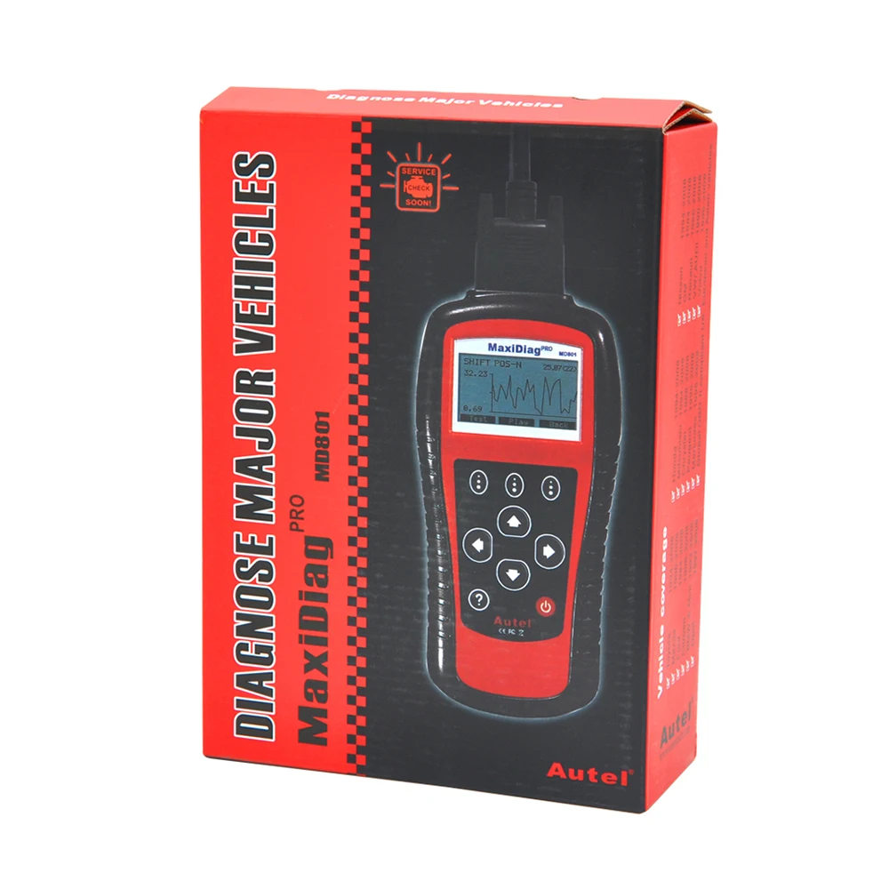 2016 DHL бесплатно Maxidiag MD801 code reader сканер для OBD1 OBDII протокол 4 в 1 диагностического