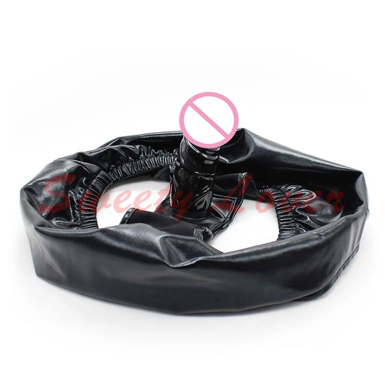 Cheap Black Latex Dildo Pants for Men and Women Sexy Male Anal Underwear Wear Butt Plug Panties Adult Sex Products | Красота и