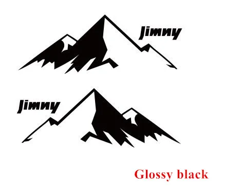 Glossy black Горная графика виниловая сделка для Suzuki Jimny внедорожный стиль двери автомобиля боковой Декор Стикеры Авто кузова внешние аксессуары - Название цвета: Glossy black