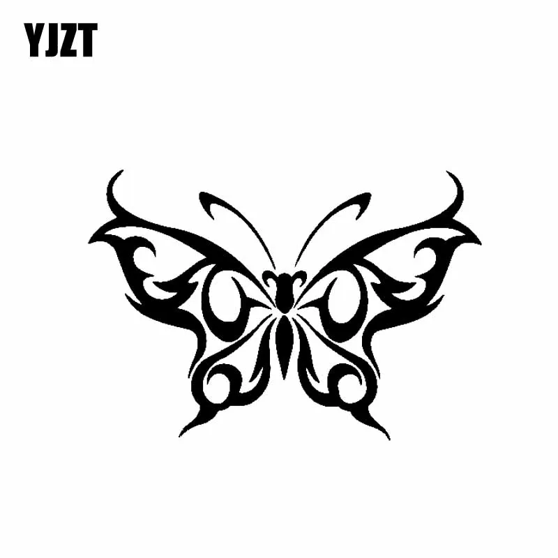 

YJZT 15.2CM*10.4CM Cute Butterfly Nifty Vinyl Decal Nice Car Sticker Black/Silver C19-0549