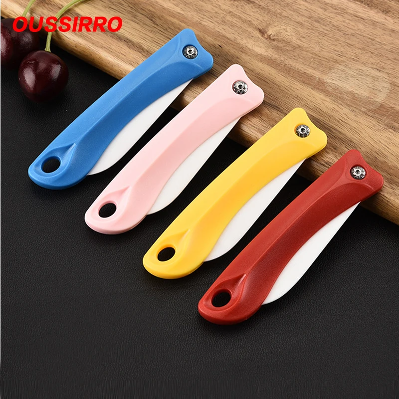 1 шт. 3-дюймовый портативный складной керамический нож для фруктов очистки овощей