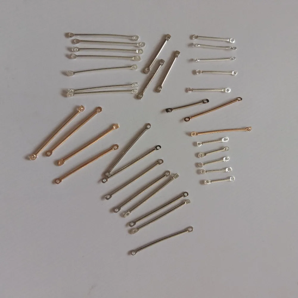50 шт./упаковка Двойной цилиндрический соединительный стержень Металлические серьги Зажим для ушей крючок DIY Ручная работа Изготовление ювелирных изделий Материалы Аксессуары на.