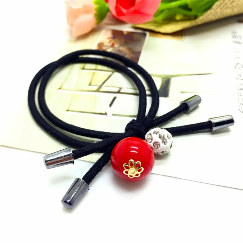 1 шт. Креативные аксессуары для волос с красными бусинами женщин повязка на