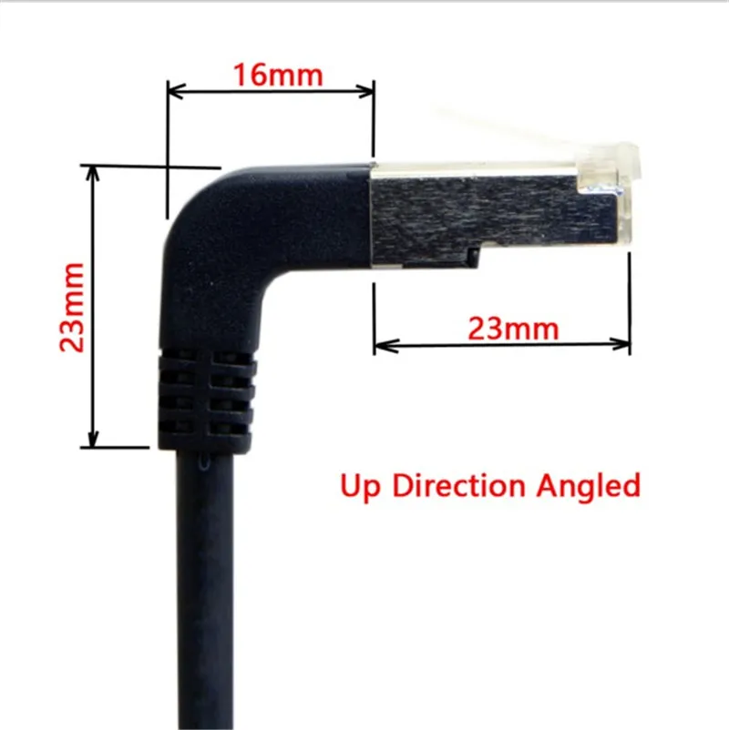 

Double elbow Up Angled 90 Degree 8P8C FTP STP UTP Cat 5e Lan Ethernet Network Patch Cord Cable 50cm