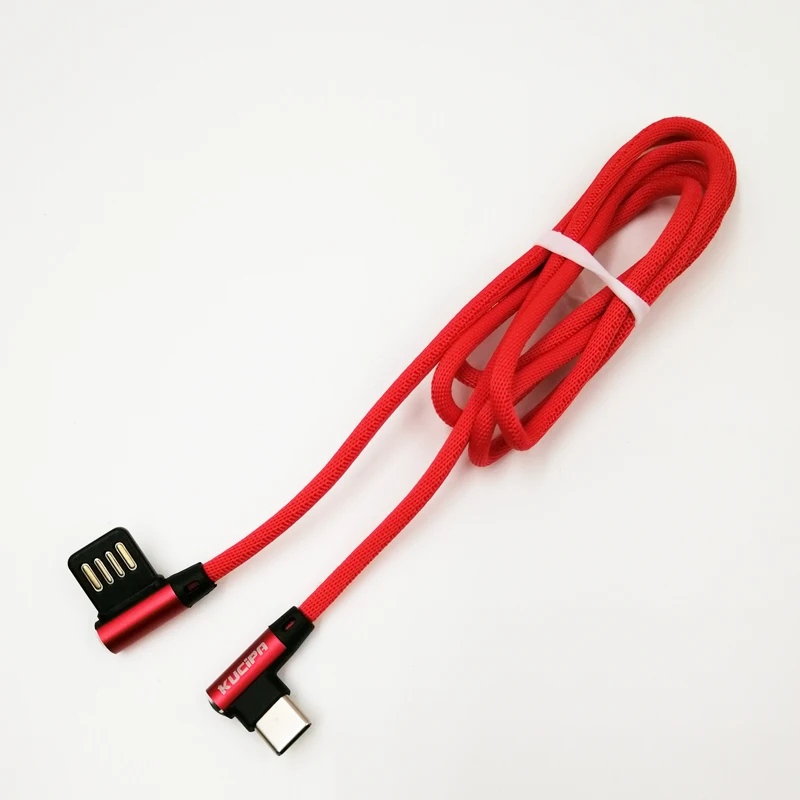 1 м кабель типа C 90 градусов шнур для быстрой зарядки и передачи данных Тип Samsung Xiaomi