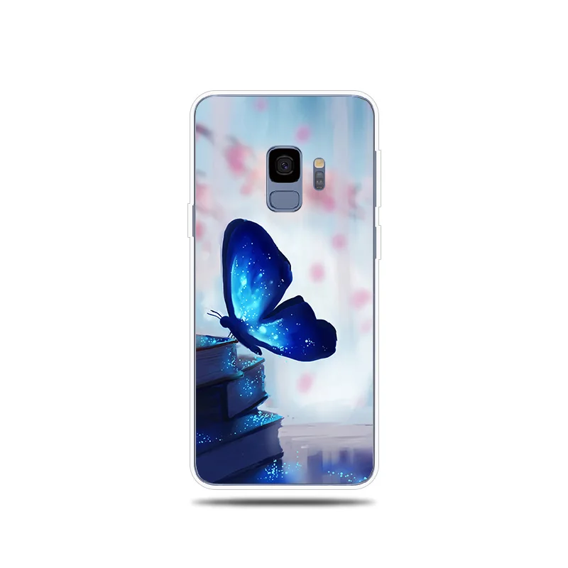 Бабочка силиконовый чехол для телефона samsung Galaxy S5 S6 S7 Edge S8 S9 S10 Plus S10e мягкий Note 8 9 |
