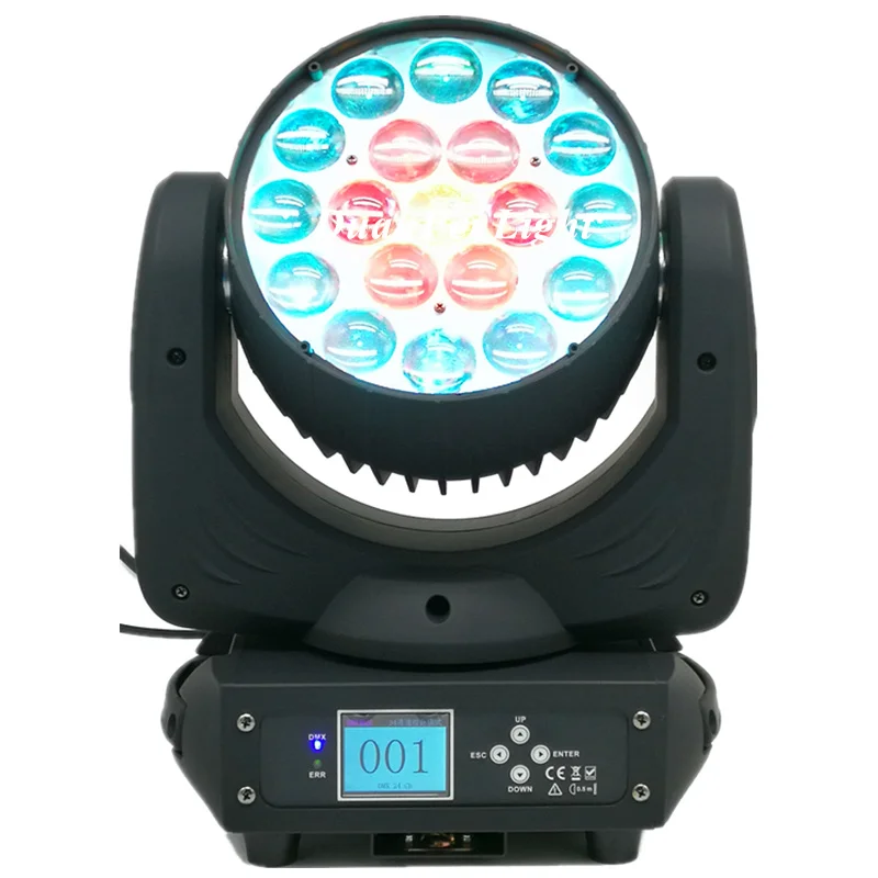 (6 шт. + чехол) 19x15 Вт led кольцо движущаяся головка zoom wash dmx rgbw 4в1 Луч сценический свет