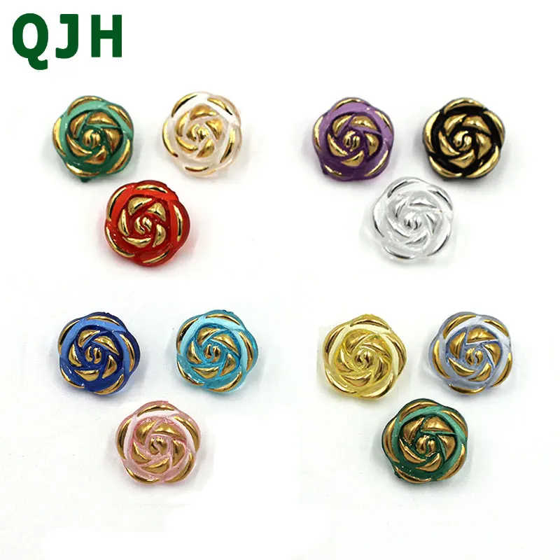 50 шт. разноцветные прозрачные блестящие пуговицы QJH аксессуары для одежды шитья 13