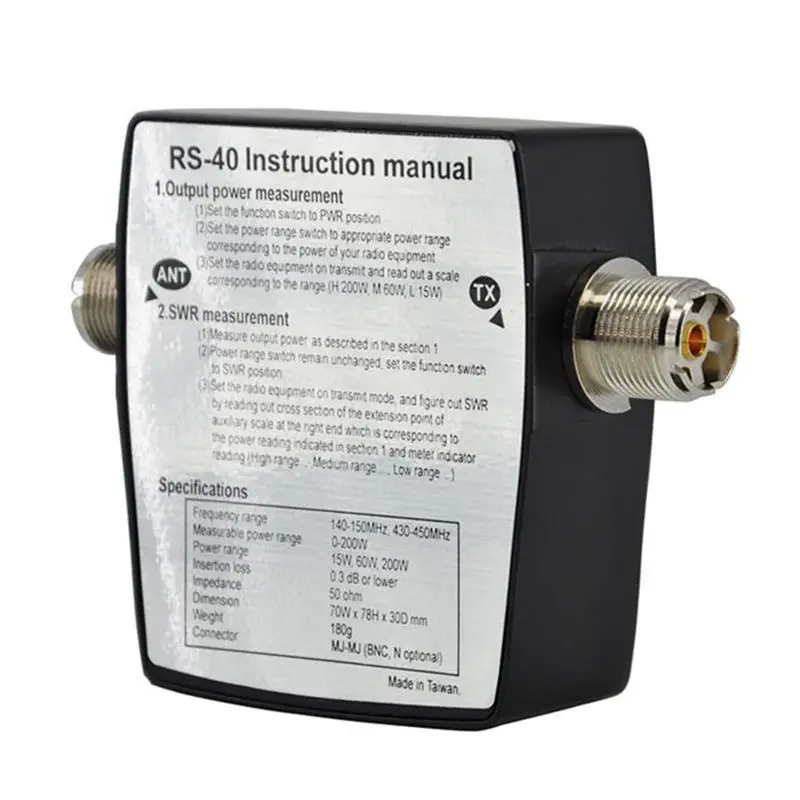 Rs-40 Swr/Power Meter 140-150Mhz 430-450Mhz 200W For Walkie Talkie Nissei | Электроника