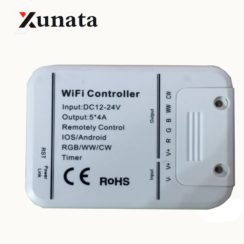 Wi Fi LED контроллер ISO Android 16 миллионов цветов 5CH 5 каналов RGBW/WW/CW DC12 24V управление