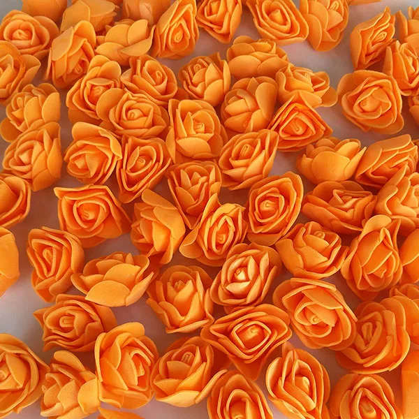 orange Розы 3,5 см диаметр 500 шт для роз медведь бутон шелк Салли искусственные цветы, изготовленные вручную Свадебные украшения - Цвет: orange