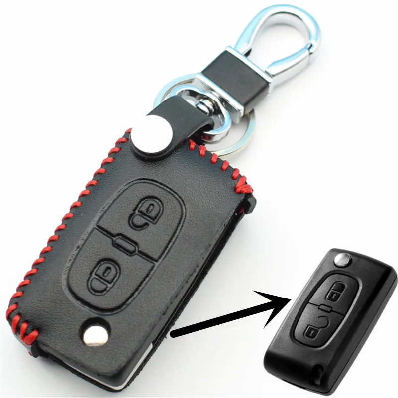 Чехол книжка для Peugeot 207/307/308/407 Citroen C2/C4/C5/Berlingo S62|Футляр автомобильного ключа| |