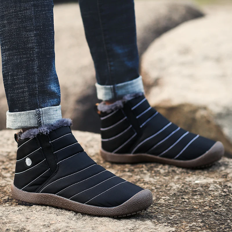 2018 водонепроницаемые мужские кроссовки зимняя меховая спортивная обувь мужская