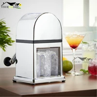 manual ice crusher machine with stylish mirrored finish includes an ice tray and scoop bar tools barware