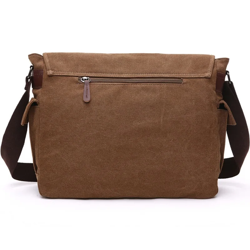 Модная холщовая мужская сумка почтальон мягкая для путешествий стильная