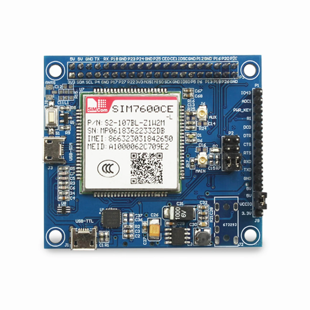 4G/3g/2G/GSM/GPRS/GNSS шляпа для Raspberry Pi GNSS позиционирования модуль поддержка LTE CAT4 на основе SIM7600CE