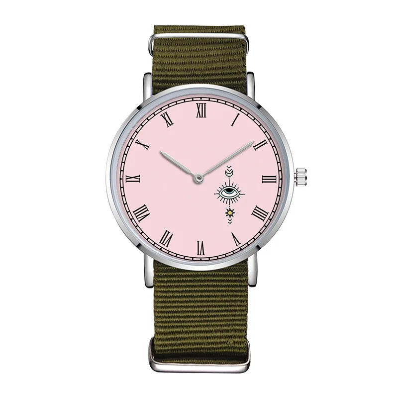 Розе Gezicht Horloge фантазии Ontwerp Voor Meisjes подарок нейлон группа Horloges Vrouw Relojes