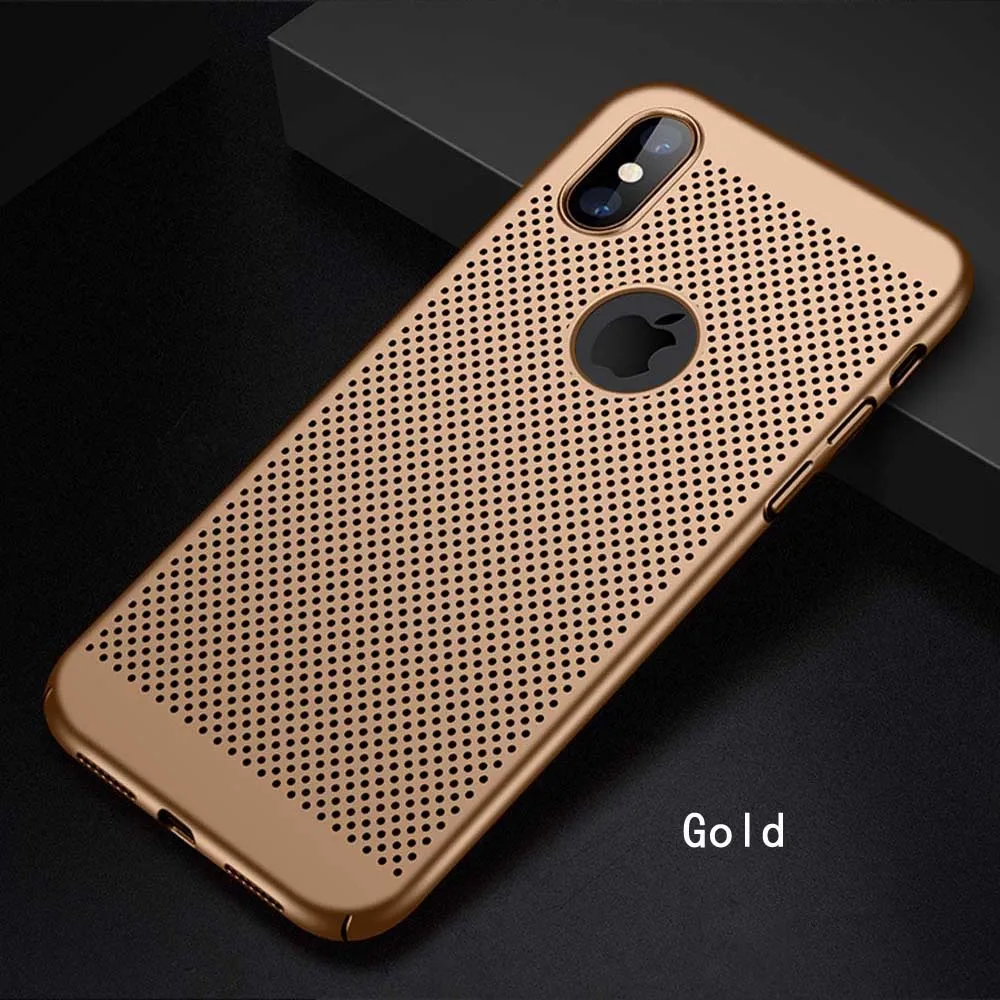Heyytle ультра тонкий чехол для iPhone X 6 6s 7 8 Plus полые чехлы с рассеиванием тепла Жесткий ПК для iPhone XS MAX XR X задняя крышка Coque