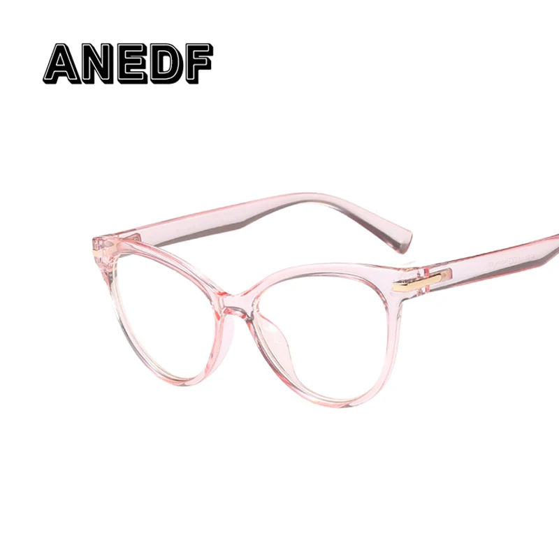 ANEDF 2018 New Simple Cat Eye Rivet Glasses Frames Men Women Trending Styles Optical Fashion Computer Eyewear Frame | Аксессуары для