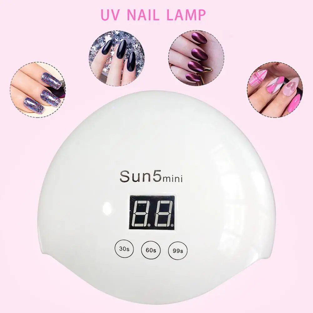 

24W UV Nail Lamp Dryer LED Light for Fingernail & Toenail Gels Based Polishes with Sensor, 30s 60s 90s Timer