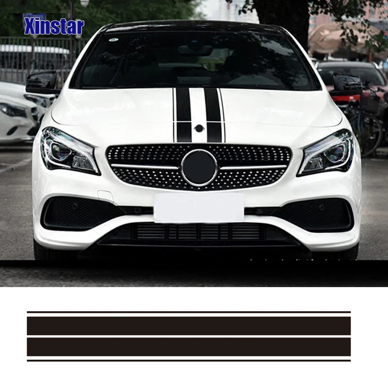 2 шт. наклейка на голову автомобиля для Mercedes benz AMG w204 w211 W210 C63 c180 e200 CLA GLK GLE GLA A180 A B C E