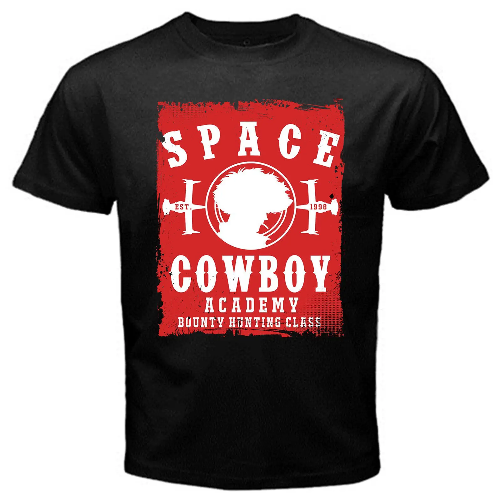 Ковбой Бибоп класса Академии Аниме Манга tv серии Японии футболка Черная Базовая