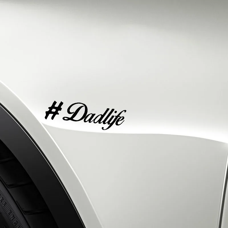 QYPF 12.7CM*4CM Dad Life Baby On Board Child Cute Vinyl Sticker Car Decals Black Sliver C14-0134 | Автомобили и мотоциклы