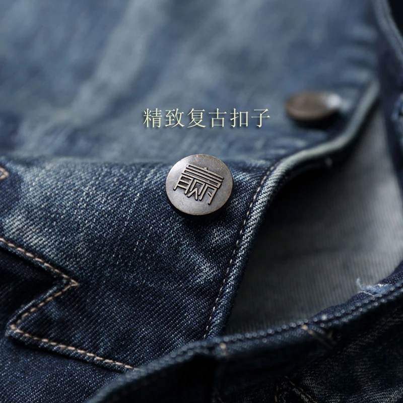 Винтажный Мужской костюм в европейском стиле байкерские джинсовые куртки пальто