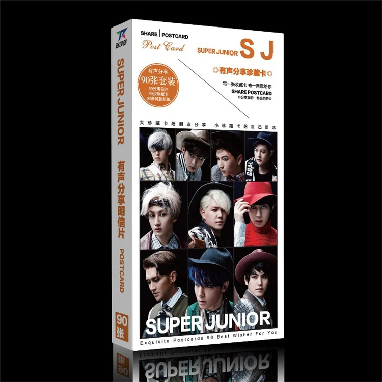 Kpop 2018 последний официальный супер junior 90 коллекционные открытки фотографии k-pop SJ