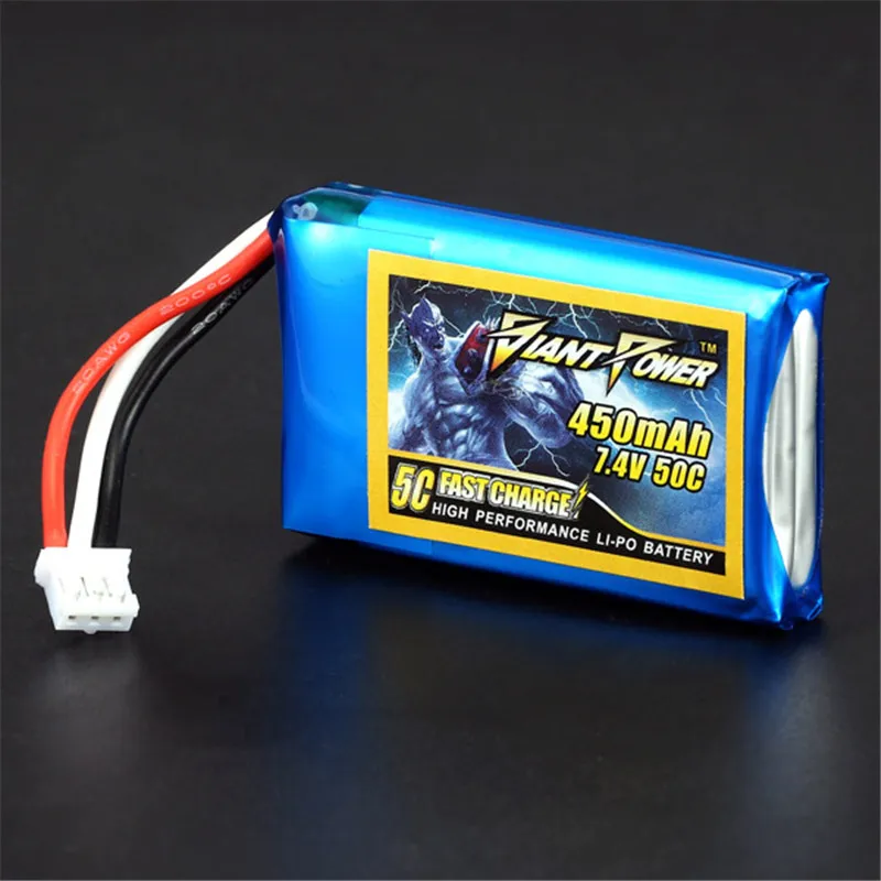 Горячая Распродажа гигантская мощность 2S 7 4 V 450mAh 50C Lipo батарея для E-flite Blade 130X RC