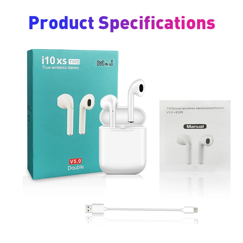 I10 xs TWS беспроводные наушники i10 tws Bluetooth 5,0 гарнитура Автоматическое Сопряжение наушники для Iphone Xiaomi redmi