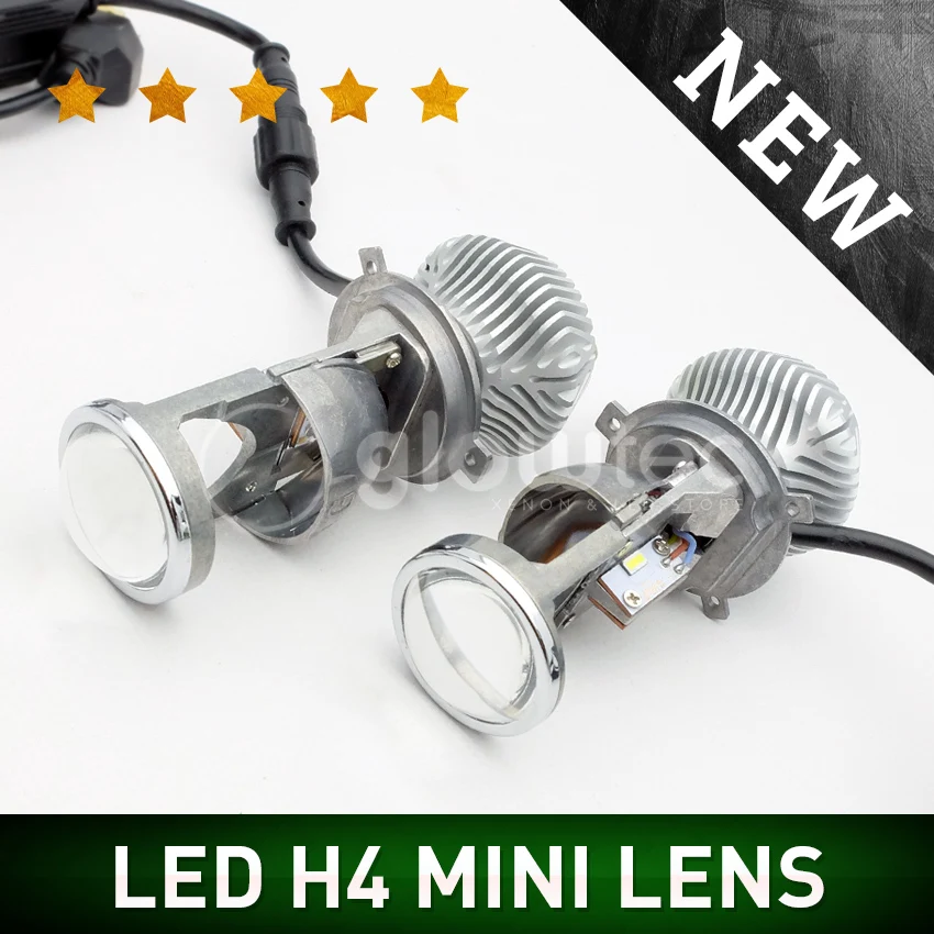 

H4 LED Mini Projector 70W/Pair Lamp Lens Automobles LED Bulb LED Conversion Kit Hi/Lo Beam Headlight 12V/24V 5500K White