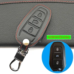 Smart style black Кожаный чехол-книжка/smart style 3 кнопки ключи крышка для peugeot 3008 308 508 408 2008 RCZ CHAVE для Citroen C4L C5 C3 кактус C6 - Название цвета: Smart style black