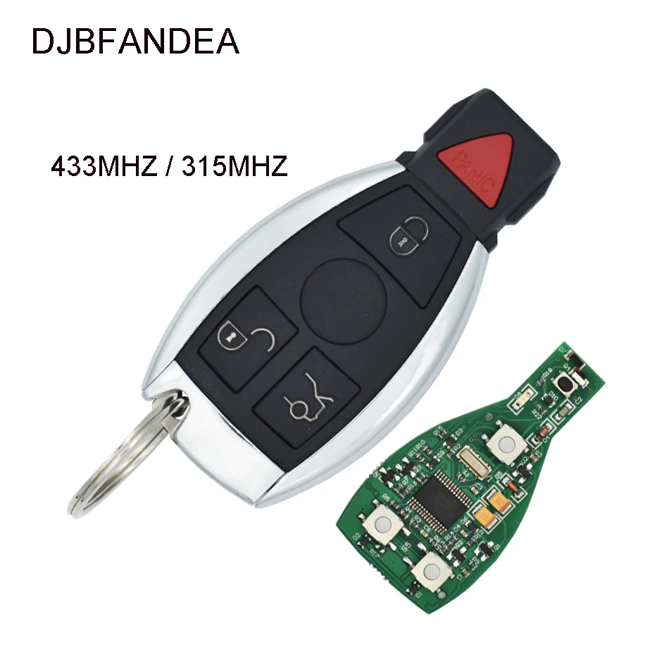 Djbfandea 433 МГц/315 МГц 4 кнопки Remtoe управление автомобилем для Mercedes Benz W169 W245 W203 W208 W209 W204 W210 W211 2001-2010