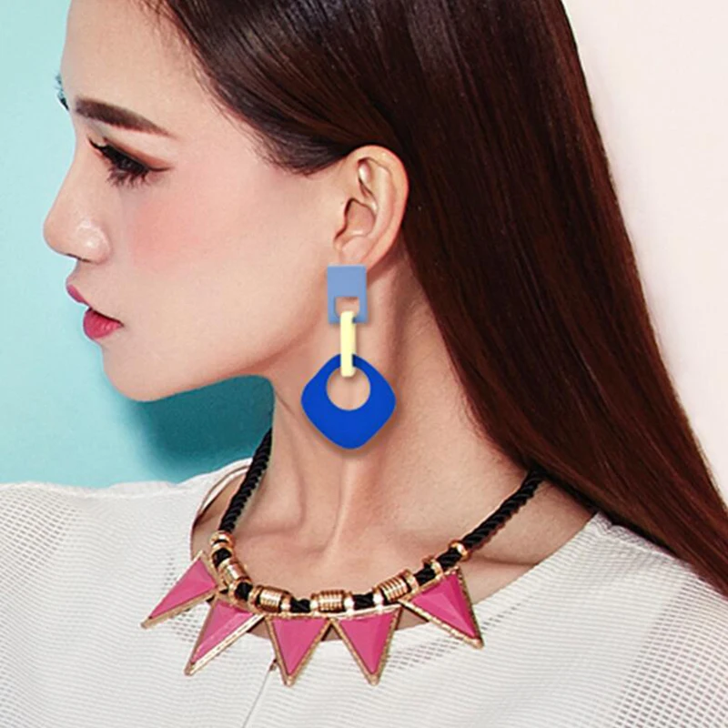 XIYANIKE новые летние яркие цветные винтажные геометрические сцепляющиеся