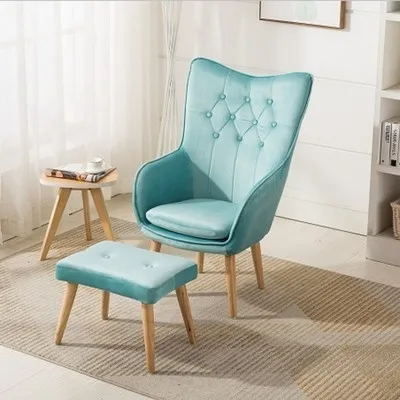 Скандинавский одноместный диван сетка маленький красный современный