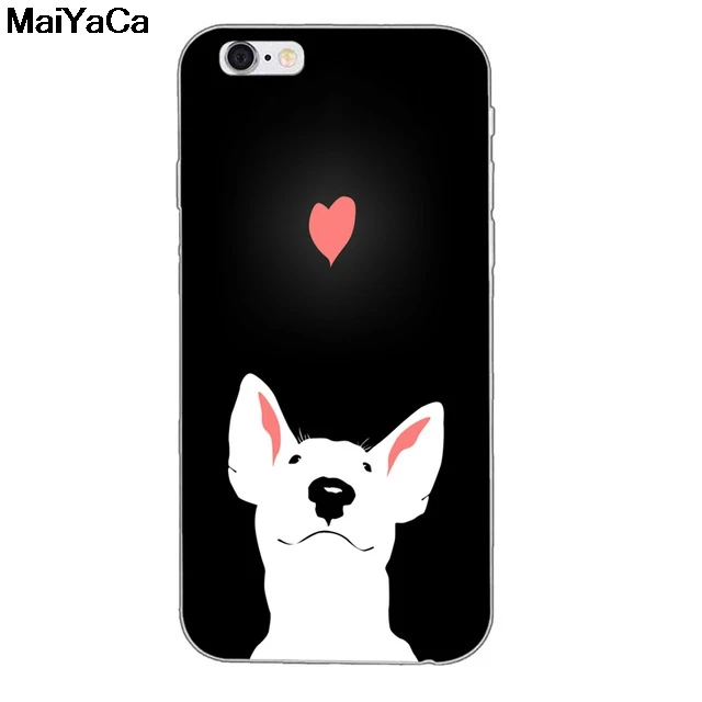 MaiYaCa щенков Бультерьера для iPhone 4S SE 5C 5S 5 6 6S 7 8 Plus X XR XS MAX прозрачные чехлы для телефона мягкие чехлы из ТПУ - Цвет: Небесно-голубой
