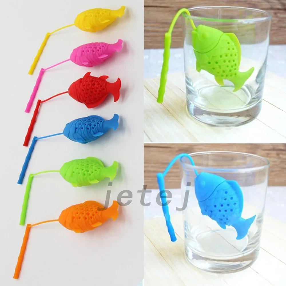 2018 Рыба Дизайн пищевого силикона Свободный чай лист заварка ПЕРФОРИРОВАННОЕ