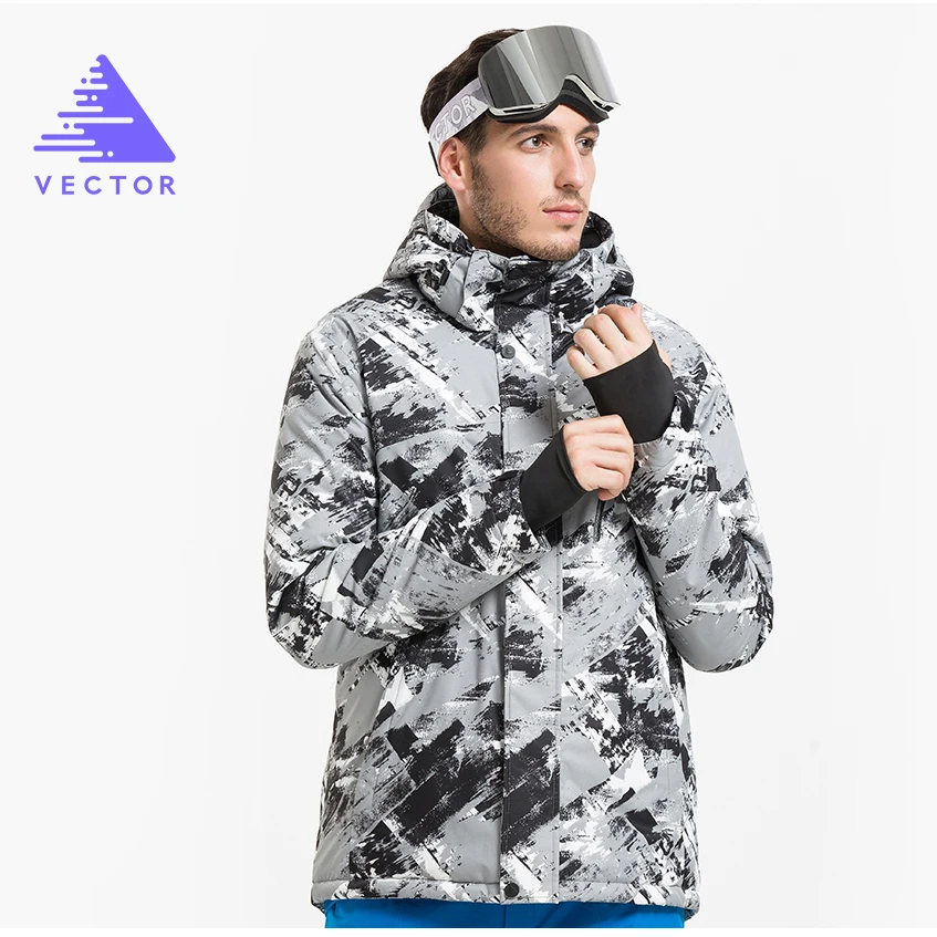 Зимние лыжные куртки VECTOR для мужчин теплые водонепроницаемые катания на