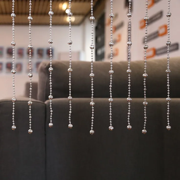 Посеребренная занавеска с бусинами для украшения спальни гостиной кухни|Экраны