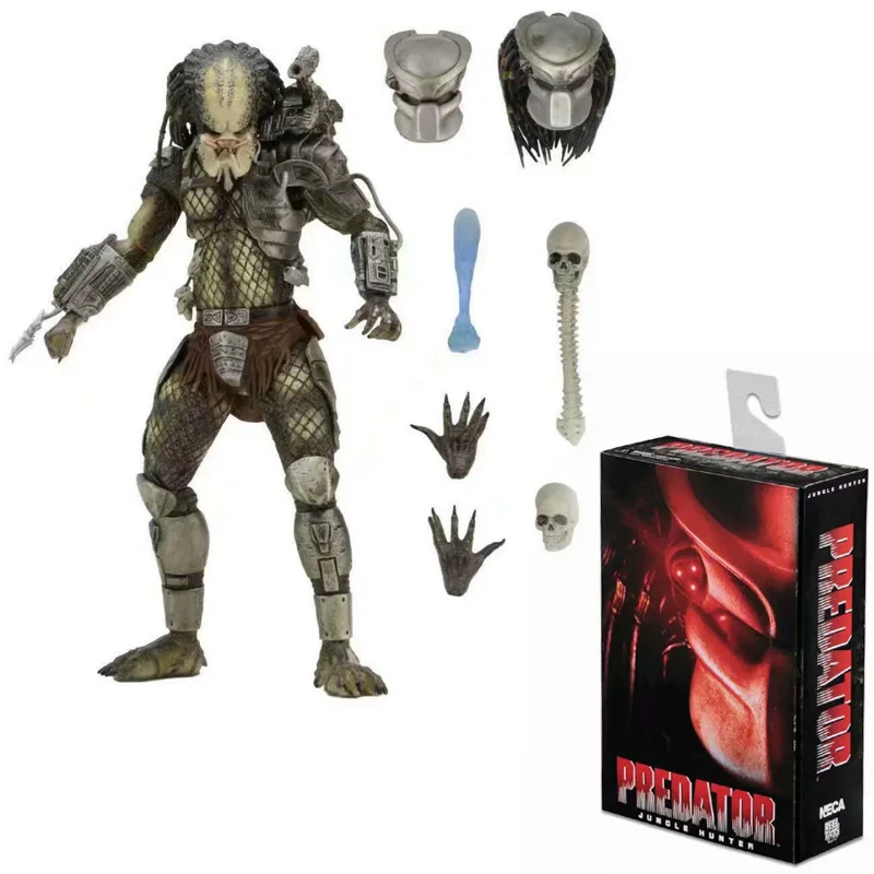 NECA Хищник масштаб конечная P1 джунгли Охотник джунгли демон бетона клан Лидер ПВХ фигурка Коллекционная модель игрушки 20 см